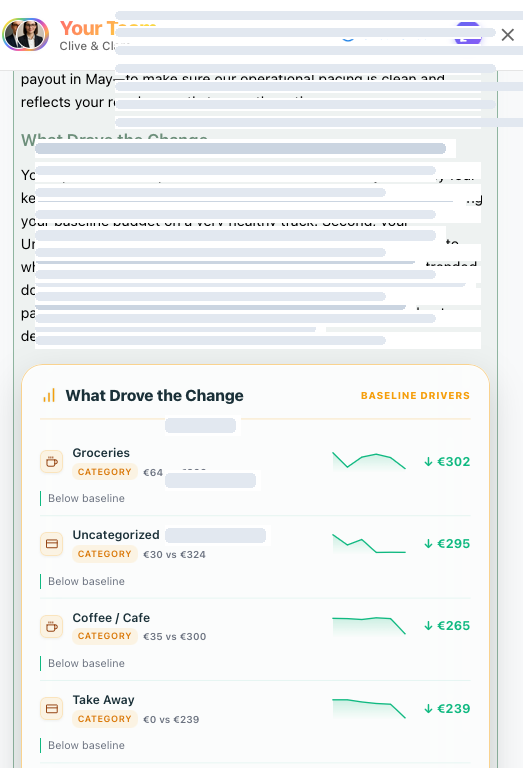 Clara AI Insights & Baseline Drivers