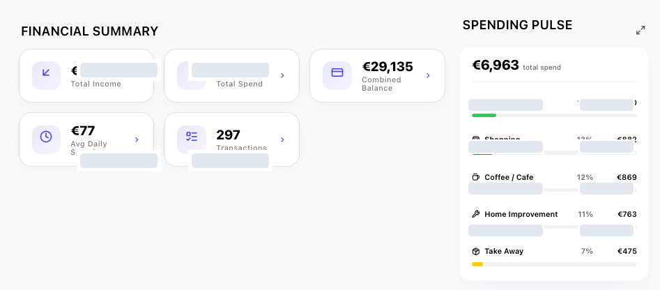 Financial Summary & Spending Pulse